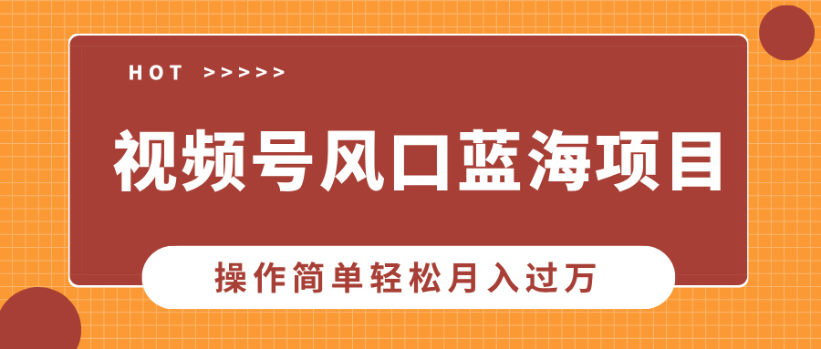 （13945期）视频号风口蓝海项目，中老年人的流量密码，操作简单轻松月入过万-创途项目网