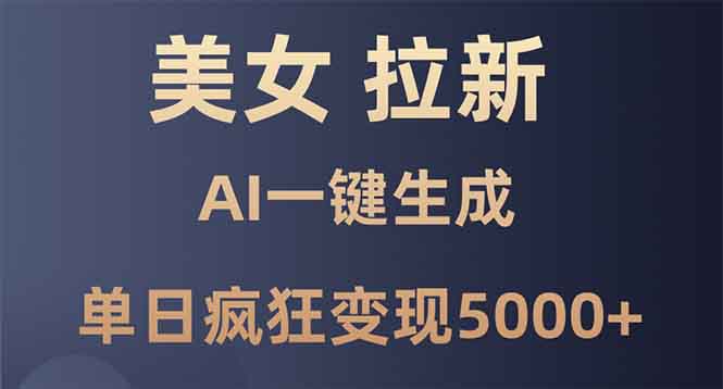 （13866期）美女暴力拉新，通过AI一键生成，单日疯狂变现5000+，纯小白一学就会！-创途项目网