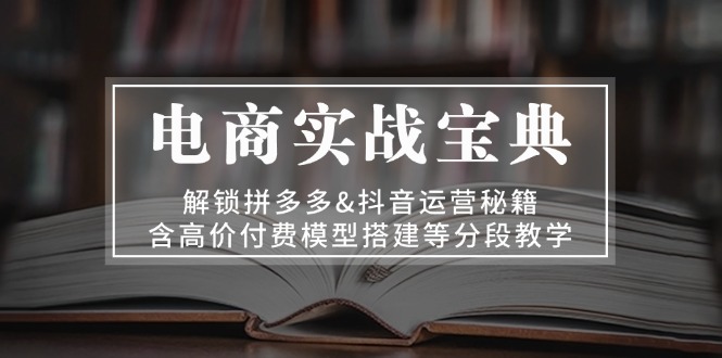 （13195期）电商实战宝典 解锁拼多多&抖音运营秘籍 含高价付费模型搭建等分段教学-创途项目网