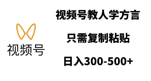 视频号教人学方言，只需复制粘贴，日入多张-创途项目网