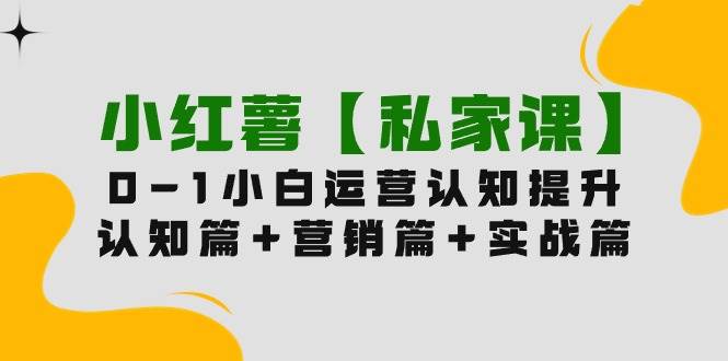 小红薯【私家课】0-1玩赚小红书内容营销，认知篇+营销篇+实战篇（11节课）-创途项目网