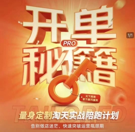 淘宝开单秘籍PRO，量身定制淘天实战陪跑计划，告别做店迷茫、快速突破运营瓶颈期-创途项目网