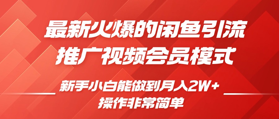 闲鱼引流推广影视会员，0成本就可以操作，新手小白月入过W+【揭秘】-创途项目网