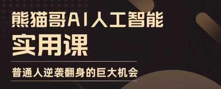 AI人工智能实用课，实在实用实战，普通人逆袭翻身的巨大机会-创途项目网